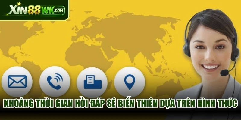 Khoảng thời gian hồi đáp sẽ biến thiên dựa trên hình thức bạn chọn